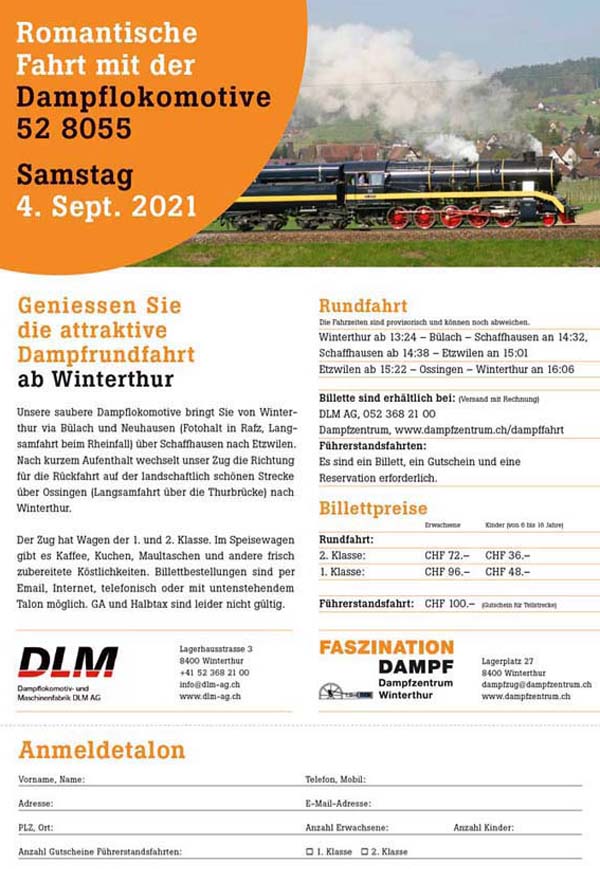 Dampffahrt 2021