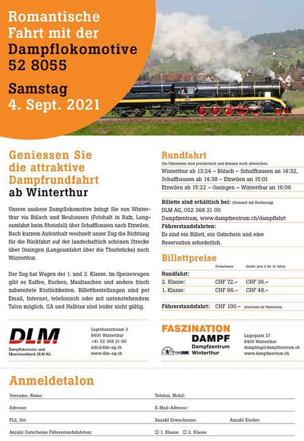 2021 Dampffahrt